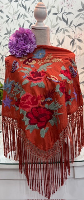 MANTÓN SEDA MODELO ANASTASIA Terracota