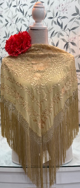 MANTÓN SEDA MODELO CANDELA Beige